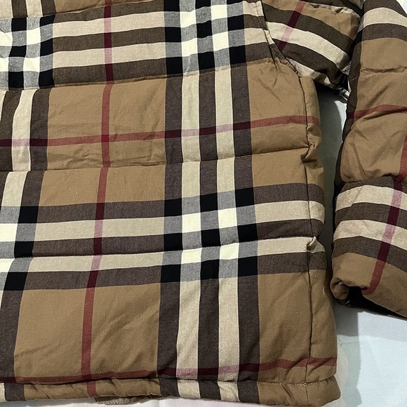 Burberry Checked Hooded Down Jacket - Picture 7 of 15